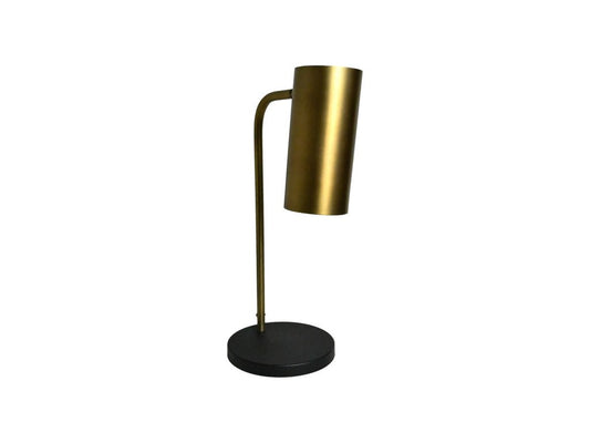 Tafellamp Met cillinder - 30x20x50 - Goud/zwart | Homestyles.nl