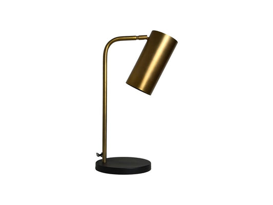 Tafellamp Met cillinder - 30x20x50 - Goud/zwart | Homestyles.nl