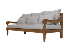 Bahama 3,5-zits sofa incl. kussens - 190x95x80 - Naturel/wit - teak | Homestyles.nl