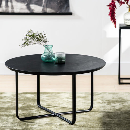 Salontafel rond, 75 cm, B340 zwart | Homestyles.nl