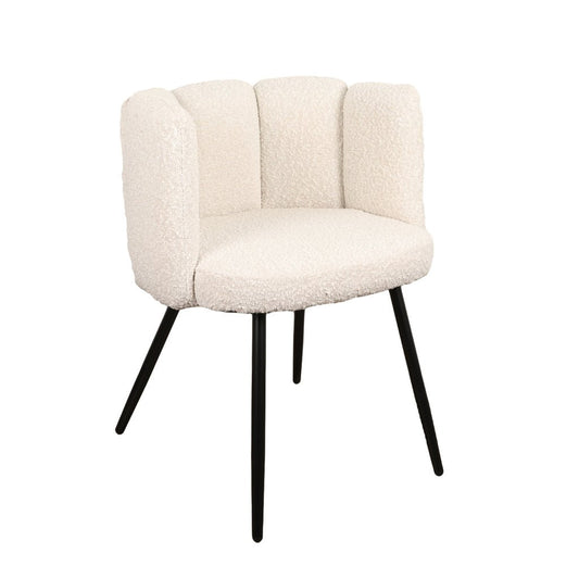 2x High Five chair white pearl (bouclé) | Homestyles.nl