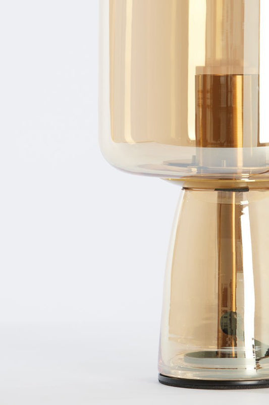 Light & Living Table lamp 16x32 cm LOTTA glass amber+gold | Homestyles.nl