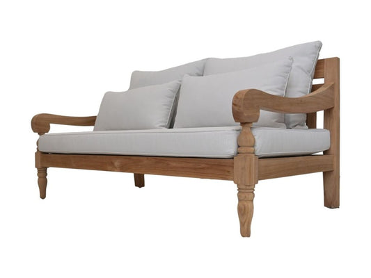 Bahama 3,5-zits sofa incl. kussens - 190x95x80 - Naturel/wit - teak | Homestyles.nl
