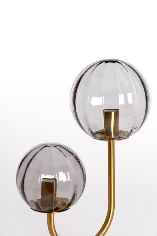 Light & Living Table lamp 2L 33x18x43 cm MAGDALA glass light grey+gold | Homestyles.nl