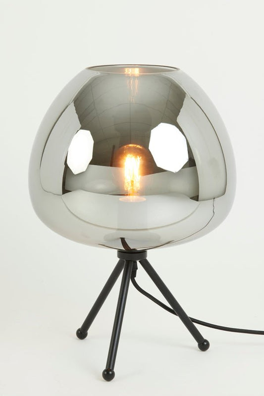 Light & Living Table lamp 30x43 cm MAYSON smoked glass+matt black | Homestyles.nl